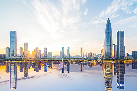 A photo of the Shenzhen cityscape