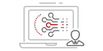 An icon featuring a computer screen with many lines on it, representing Huawei CloudLink Kit's sophisticated technical base.